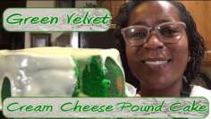 Green Velvet Cream Cheese Pound Cake | Cream Cheese Filling