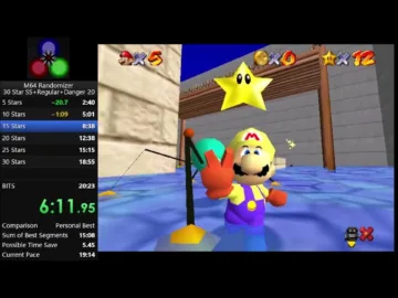 Mario 64 Randomizer- 30 Star [Set Seed Regular Danger] (18:46.41)